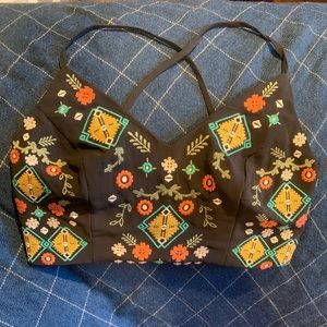 Floral bralette crop top